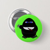 Ninja Penguin Ronde Button 5,7 Cm (Voorkant /achterkant)
