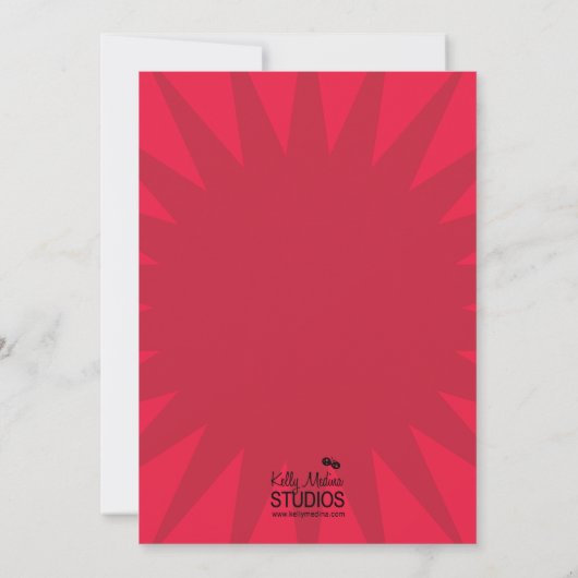 Ninja Power Red Uitnodiging (Achterkant)