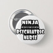 Ninja Psychiatrische Verpleegster Ronde Button 5,7 Cm (Voorkant /achterkant)