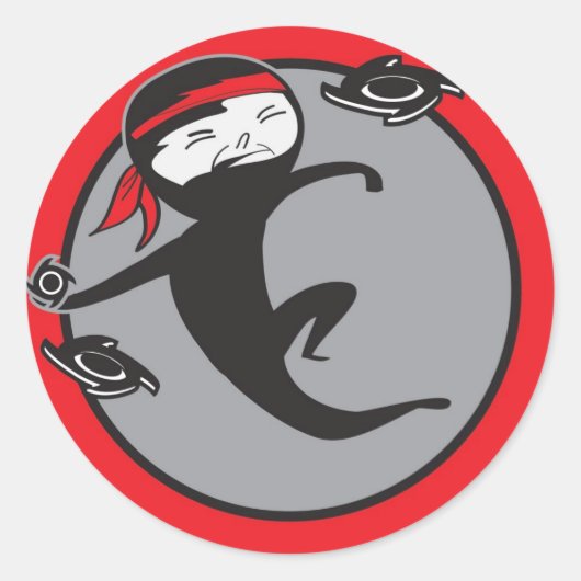 Ninja Red Belt Stickers (Voorkant)