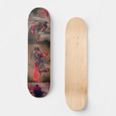Ninja red Death grafische abstracte kunst Skateboard (Voorkant)