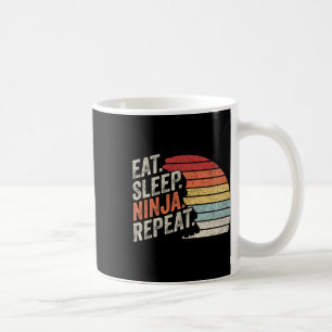 Ninja Retro Eet Slaap Ninja Karate Herhaal Koffiemok