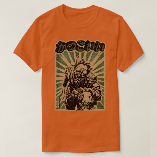 Ninja retro Japanse stijl voor Otaku en geek T-shirt (Design voorkant)