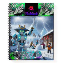 Ninja Robot Spiraal Notebook