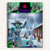 Ninja Robot Spiral Notebook Notitieboek (Voorkant)