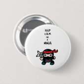 Ninja Ronde Button 5,7 Cm (Voorkant /achterkant)