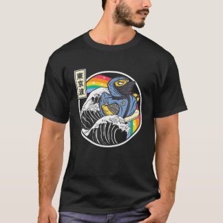 Ninja Rubber Duck Surfing Kanagawa Wave Japan Vapo T-shirt