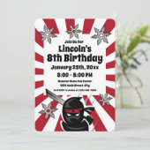 Ninja Samurai Anniversaire de enfant Invitations d (Debout devant)