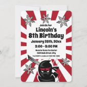 Ninja Samurai Anniversaire de enfant Invitations d (Devant)