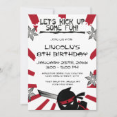 Ninja Samurai Anniversaire de enfant Invitations d (Devant)