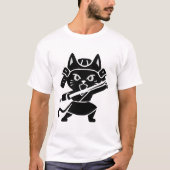 Ninja Samurai Cat Warrior T-shirt (Voorkant)