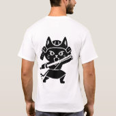 Ninja Samurai Cat Warrior T-shirt (Achterkant)