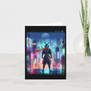 Ninja Samurai elektrische paal in Japanse Retro Cy Kaart