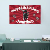 Ninja Samurai Personnalisée Bannière d'anniversair (Salon professionnel)