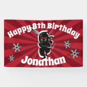 Ninja Samurai Personnalisée Bannière d'anniversair (Horizontal)