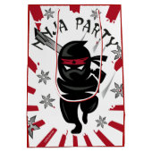 Ninja Samurai Warrior Verjaardagsfeestje Gift Bag Medium Cadeauzakje (Achterkant)