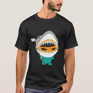 ninja shark hockey in shirt