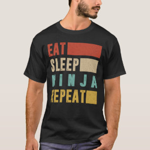 Ninja Shirt, Eet Slaap Ninja Herhaal, T-shirt