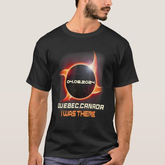 Ninja Shuriken Total Solar Eclipse 2024 Quebec Can T-shirt (Voorkant)