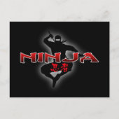 Ninja Silhouette Briefkaart (Voorkant)