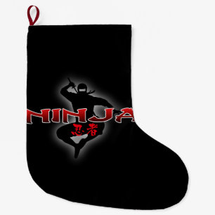 Ninja Silhouette Grote Kerstsok