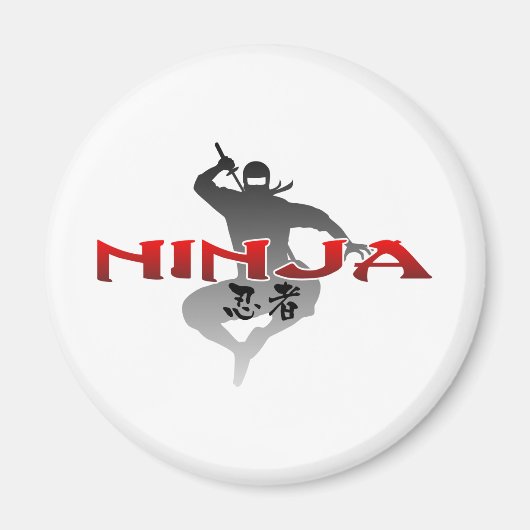 Ninja Silhouette Magneet (Voorkant)