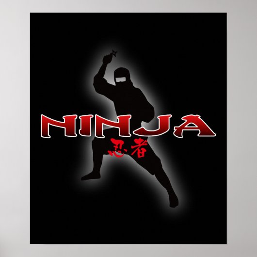 Ninja Silhouette Poster (Voorkant)