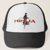 Ninja Silhouette Trucker Pet (Voorkant)