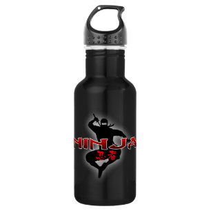 Ninja Silhouette Waterfles