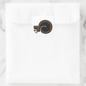 Ninja Squirrel Vierkante Sticker (Tas)