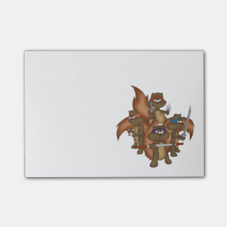 Ninja Squirrels Post-it® Notes