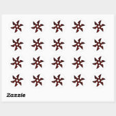 Ninja Star Ronde Sticker (Vel)