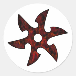 Ninja Star Ronde Sticker