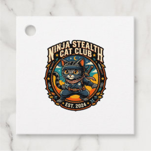 Ninja Stealth Kat Kata Moeder Cadeau Idee - Ninja Bedankjes Labels