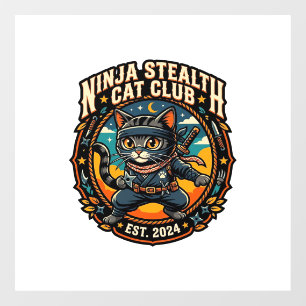 Ninja Stealth Kat Kata Moeder Cadeau Idee - Ninja  Raamsticker