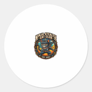 Ninja Stealth Kat Kata Moeder Cadeau Idee - Ninja Ronde Sticker