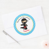 Ninja Stickers (Blue Boy Ninja Birthday Party) (Envelop)