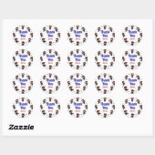 Ninja stijl kinder dank u ronde sticker (Vel)