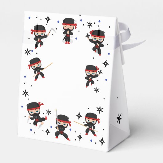 Ninja stijl kinderverjaardag bedankdoosjes (Achterkant)