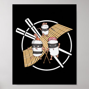 Ninja Sushi begint aan reddingsmissie Karate Poster