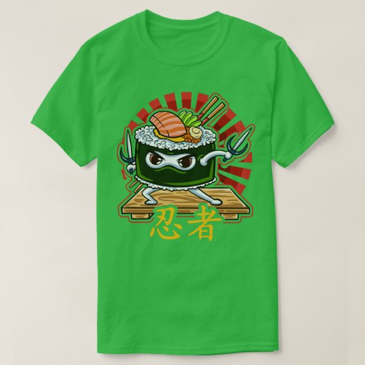 Ninja Sushi Japan Japans T-shirt (Design voorkant)