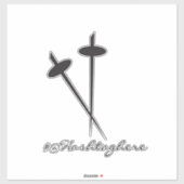 Ninja Sword Black Name Script Sticker (Vel)