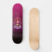 Ninja Sword Girl Echo Paars Skateboard (Voorkant)