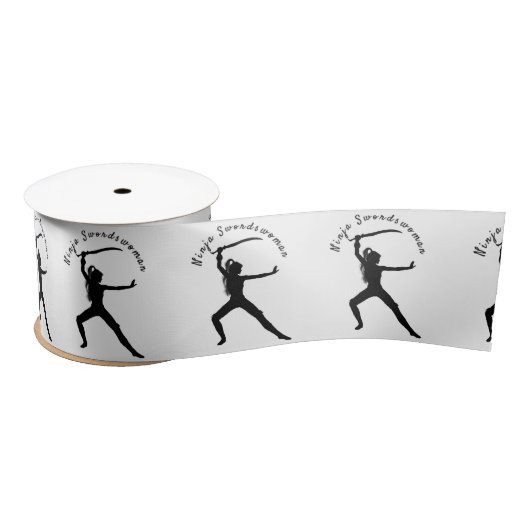 Ninja Szwaardvrouw Silhouette Thunder_Cove Lint (Spoel)