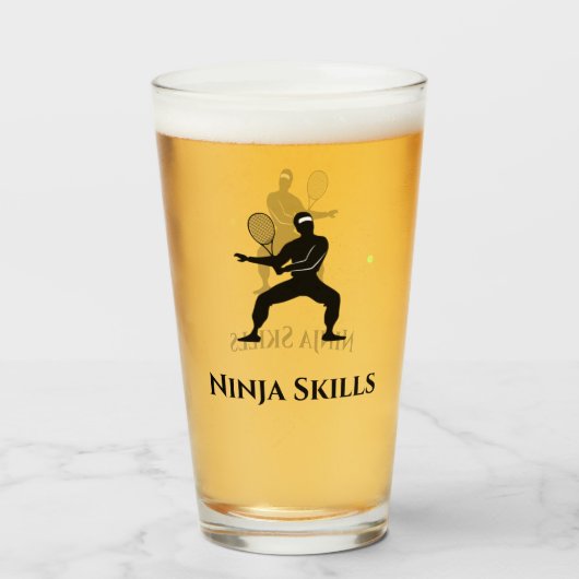 Ninja Tennis Player Skills Glas (Voorkant gevuld)