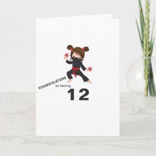 Ninja thema verjaardagsgroet kaart