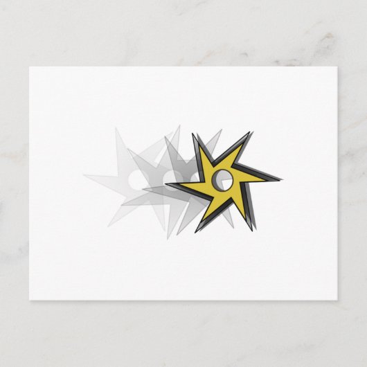 Ninja Throwing Star Briefkaart (Voorkant)