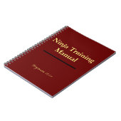 Ninja Training Manual Notebook Aangepast rood Notitieboek (Linkerzijde)
