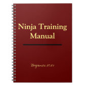 Ninja Training Manual Notebook Aangepast rood Notitieboek (Voorkant)