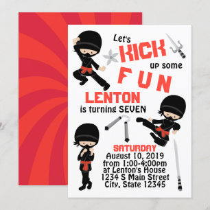 Ninja Verjaardag Kaart